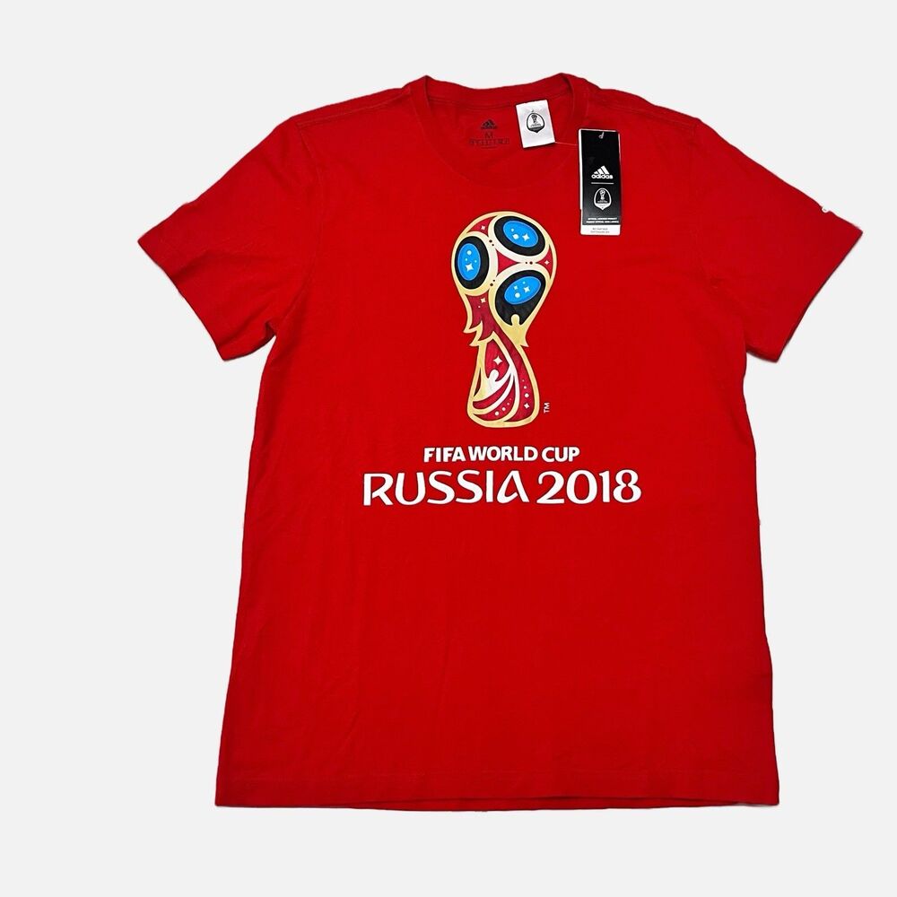 Adidas FIFA World Cup Russia 2018 Red T Shirt Size Medium NWT